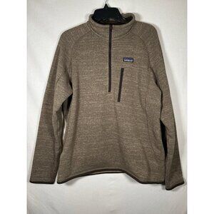 PATAGONIA Better Sweater 1/4 Zip Fleece Pullover Brown Neutral Mens Large